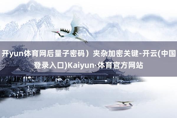 开yun体育网后量子密码）夹杂加密关键-开云(中国登录入口)Kaiyun·体育官方网站