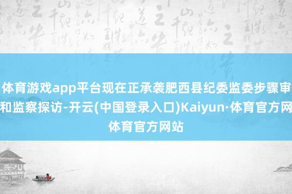 体育游戏app平台现在正承袭肥西县纪委监委步骤审查和监察探访-开云(中国登录入口)Kaiyun·体育官方网站